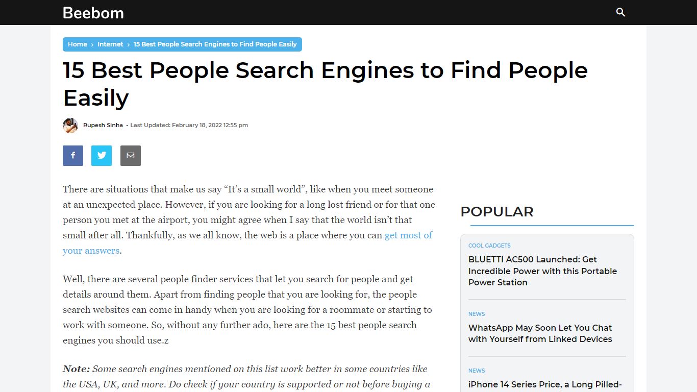 15 Best People Search Engines in 2022 [WORKING] | Beebom